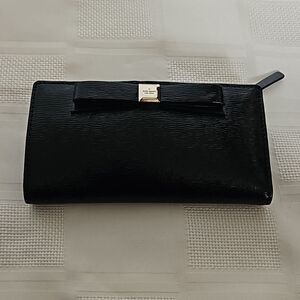 Kate Spade Black Wallet with Bow Accent